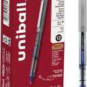 uni-ball uniball Vision Needle Rollerball Pens with 0.7mm Fine Point, Blue, 12 Count