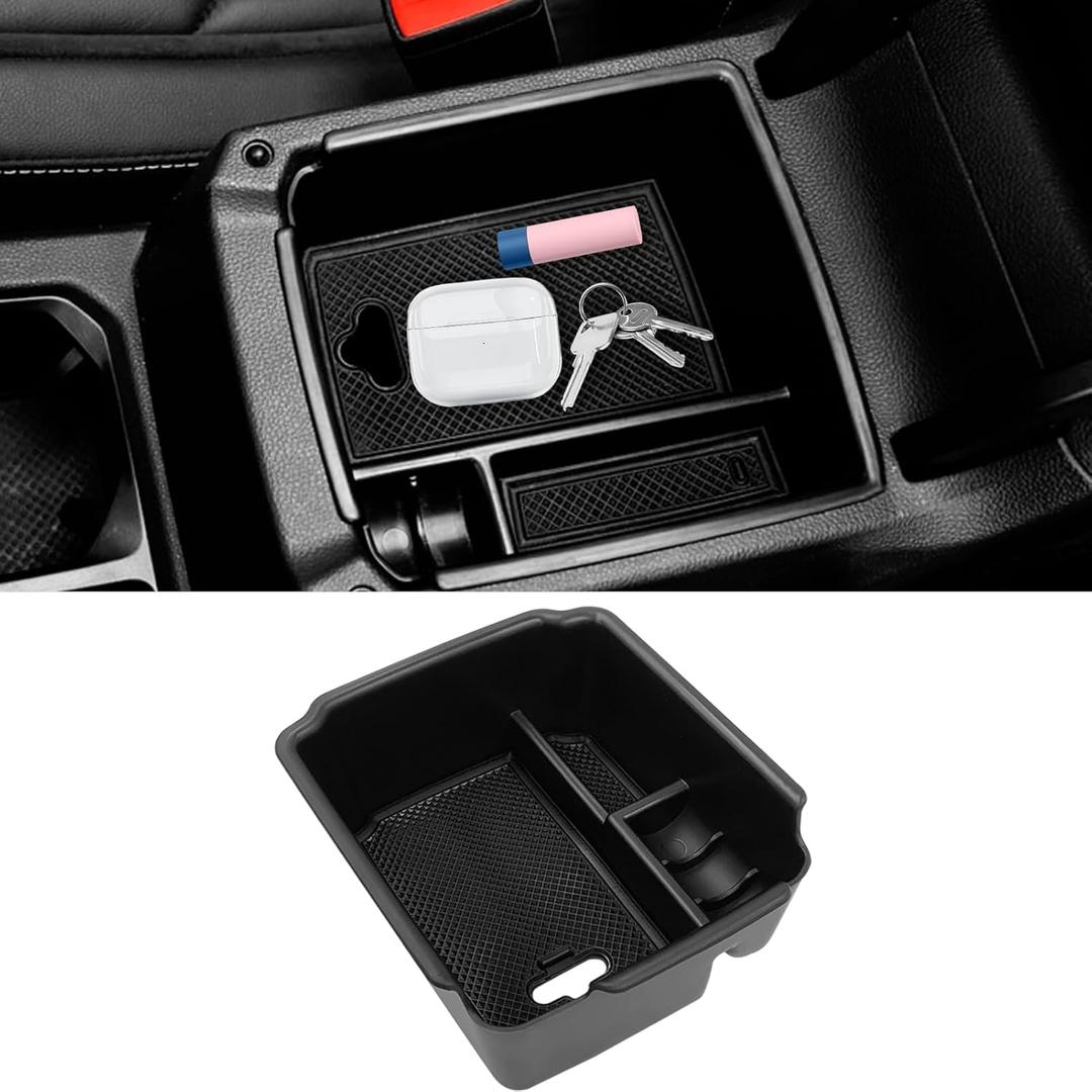 TTCR-II Center Console Organizer Tiguan 2018-2024, for VW Taos Console Organizer Tray 2022 2023 2024 2025 2026, Compatible with Volkswagen Tiguan Middle Storage Box Taos