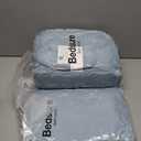 Bedsure Full Comforter Set Light Blue - Bed in a Bag Full Size 7 Pieces, GentleSoft Pintuck Bed Set Gift for Family, Pinch Pleat Light Blue Comforter with Sheets, Pillowcases & Shams