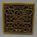 MY MIRONEY Antique Floor Drain Square Brass Shower Drain 4 Inch Bathroom Ground Drainer with Removable Cover Waste Water Strainer - Rattan Fower Carved, Bronze 