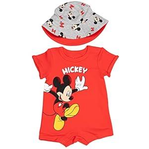 Disney Baby Romper Outfit Set Newborn to Infant Sizes (Newborn - 24 Months