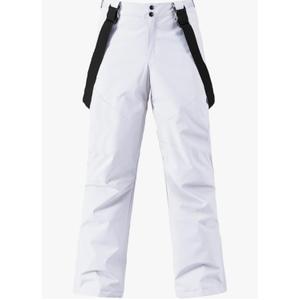 YEEFINE Men's Waterproof Snow Ski Pants Insulated Warm Winter Outdoor Snowboard Bibs with Suspenders, L, White