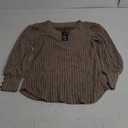 Fayenne Long Sleeve Shirts for Women Business Casual Tops V Neck Puff Sleeve Tunic Knitted Fall Outfits (Medium, Coffee)