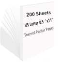 Thermal Printer Paper 8.5 x 11 Inches, Single US Letter Size, Suitable with Most Thermal Portable Printer, Such M08F/A40, Quick-Drying, Waterproof(Single, Keep 3 Years)