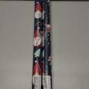 2 x CAMKUZON Reversible Christmas Wrapping Paper Roll for Kids Baby - Funny Gnome in Black, HO HO HO & Snowflake Christmas Tree in Red - Cartoon Holiday Gift Wrap Paper, 17.7 Inch