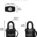 CINCINNO Weatherproof Padlocks for Outdoor Use, 6 Pack Keyed Alike Padlocks with 1-9/16" Wide Body, Heavy Duty Pad Lock for Sheds, Storage Unit, Gate, Fence, Toolbox, Locker