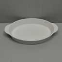 LEETOYI Porcelain 9x13 Large Oval Au Gratin Pans,Baking Dish for Servings, Bakeware with Double Handle for Kitchen and Home, White