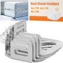 Bed Sheet Holders Keep Sheets Tight Heavy Duty Bed Sheet Holder Corner Fitted Sheet Straps Fit All Mattress Size Not Easy to Break Gray