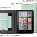 CoBak Case with Stand for Kindle Paperwhite 12th Gen 2024 Released (7") & Kindle Colorsoft Signature Edition - Durable PU Leather Cover with Auto Sleep Wake, Card Slot, Hand Strap Feature, Sage Green