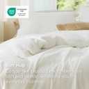 Bedsure Duvet Cover King Size - Soft Double Brushed Bedding Set for Kids & Adults, Zipper Closure, 3 Pieces, Includes 1 Duvet Cover (104"x90") & 2 Pillow Shams, NO Comforter, Cream White