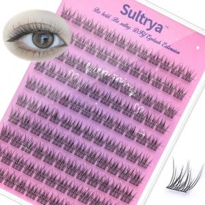 4 x Individual False Eyelashes, 10 Pairs Natural Black Lash Clusters, Soft Wispy Individual Lashes for DIY Eyelash Extension, Faux Mink False Eyelash for Natural Look at Home (10-12mm, S09)