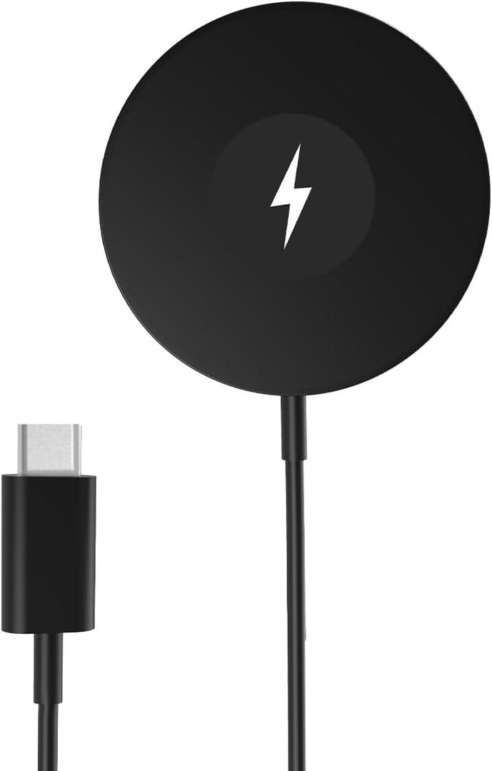 3-in-1 Magnetic Wireless Charging Pad with 15W Fast Charging for iPhone 12/13/14/15/16/17, Apple Watch & AirPods, Compatible with MagSafe (Black)