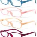 NORPERWIS 6 Pack Ladies Reading Glasses for Women Blue Light Blocking Spring Hinge Fashion Eyeglasses Readers for Women (Mix Color-1, 1.50)