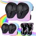 Knee Pads for Kids 3-14 Years Toddler Knee and Elbow Pads with Wrist Guards 3 in 1 for Bicycle Scooter Roller Skates Skateboarding (Medium, Pinkblue)