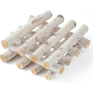 12-Pack Birch Logs for Crafts,Christmas Fireplace Decor Natural Home Wood Decor Birch Wood Branches Fire Logs for Fireplace,DIY,Holiday