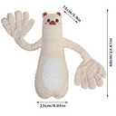 CPWVKI Cute Cartoon Animal Bear Plush Stuffed Doll Palm Hug Patting Toy for Birthday Gift Party Decors
