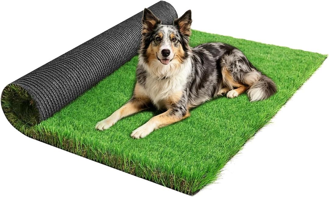 COOLGRASS Extra Thick Artificial Grass Rug, 1.97" / 50mm Pile Height High Density Synthetic Fake Grass Turf for Dogs and Pets, Soft Realistic Grass for Patio Backyard Garden Indoor Outdoor, 3FT x 5FT