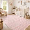 Nakagishi Boho 7x9 Area Rug Living Room Rugs Machine Washable Pink