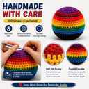 4-Pack Hacky Handmade Knitted Footbag - Colorful Crochet Sack Set, Premium Woven Kick Ball for Beginners and Experts, Professional Pellet Filled Juggling Ball Toy for All Ages