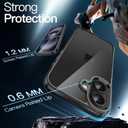 JETech Case for iPhone 16 6.1-Inch, Non-Yellowing Shockproof Phone Bumper Cover, Anti-Scratch Clear Back (Black)