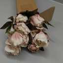 Pcs Artificial Peonies Stems Flowers Vintage Faux Peonies Stems Real Look Fake Peony Branches for Vase Filler DIY Bouquet Weeding Registry Centerpieces Bridal Shower Gifts Home Decor