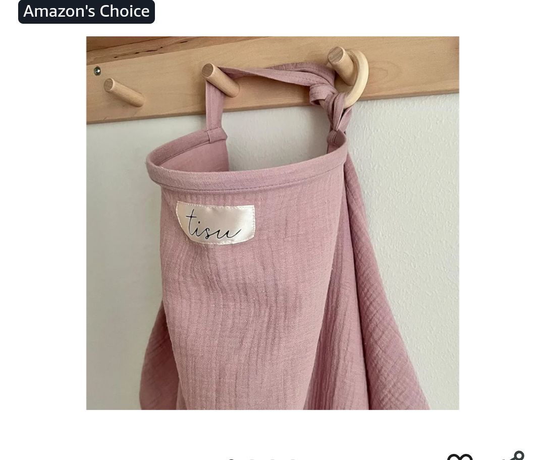 Nursing Cover for Baby Breastfeeding & Pumping | Multi Use Car Seat Stroller Cover | Breathable Soft Muslin Cotton | Breast Feeding Apron & Shawl by TISU (Blush (Neutral))