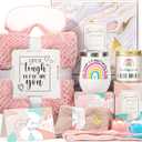 Get Well Soon Gifts for Women, Inspirational Birthday Gifts for Women, Self Care Package Get Well Gift Baskets for Friends After Surgery, Sympathy Thinking of you Gifts, Feel Better Cancer Care Gifts (A1.Pink)