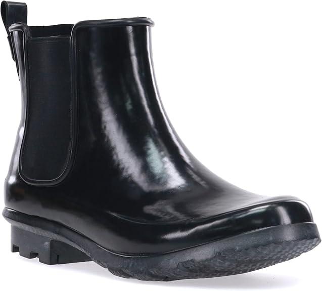 Western Chief Women’s Waterproof Chelsea Bootie – Plush Lined, Slip-On Rain Ankle Boots 11