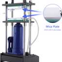 5 Ton Portable Hydraulic Heat Press Machine 4.99 x 2.99 Inch Dual Heating Plates with Dual Temperature Controllers LED Screen