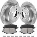 Rear Brake Kit, Brake Rotors and Brake Pads Compatible with 2008-2012 Jeep Liberty, 2007-2011 Dodge Nitro|Automotive Replacement Brake Kit|316mm(12.4in)|53044 & D1274-8390|Rear Brake Rotors