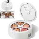 Automatic Cat Feeder Wet Food for 5 Meals, Semiconductor Cooling & 𝐏𝐫𝐞-𝐇𝐞𝐚𝐭𝐢𝐧𝐠 Pet Food Dispenser with Night Vision Camera, App-Controlled Auto Cat Feeder with Food-Grade Stainless Tray