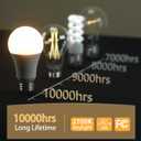 A19 LED Light Bulb, 60W Equivalent, Efficient 9W, 7 Year, 800 Lumens, Non-Dimmable, 2700K, Daylight White - 6 Pack