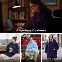 Bedsure Wearable Blanket Hoodie Gifts for Women, Warm Cozy Giant Hoodie Blanket Oversized Sweatshirt Present for Mom Wife GF Men Adult, Dark Purple (Standard)