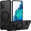 TIANNIUKE Magnetic Case for Samsung Galaxy S20, Compatible with MagSafe,Adjustable Kickstand, Translucent Matte Anti-Fingerprint,Shockproof Protective Phone Case for Galaxy S20 Case