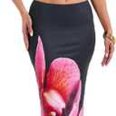 REASERAL Womens Summer Maxi Skirt Outfits Floral Print Tube Top Maxi Skirts Vacation Going Out Outfits, S