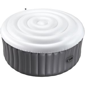 VEVOR Inflatable Hot Tub Cover, 5.4 Ft Round Hot Tub Cover Protector, Insulated Spa Covers for Inflatable Hottub, Weatherproof and Waterproof Energy Saving Lid for Outdoor Use, White