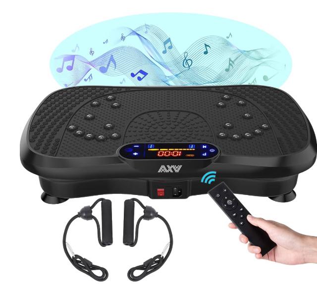AXV Vibration Plate Exercise Machine Whole Body Workout Vibrate Fitness Platform Lymphatic Drainage Machine for Weight Loss Shaping Toning Wellness Home Gyms Workout