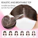 Isaic Hair Toppers for Women 24 Inch Synthetic Hair Topper with 360 Clips In and Adjustable Band, Layered Design Adds Natural Volume for Thinning Hair (Chocolate Brown with Dark Brown)