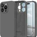 Magnetic for iPhone 14 Pro Case, Compatible with MagSafe, [Full Camera Protection][Screen Protector] Silicone Shockproof Protective Phone Case for iPhone 14 Pro 6.1", Dark Gray