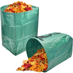 CAMPFIRE 2 Pack 53 Gallon Reusable Yard Waste Bags, Collapsible Dustpan-Type Garden Leaf Bags For Lawn Debris, Leaf Collector, Lawn And Leaf Trash Bags