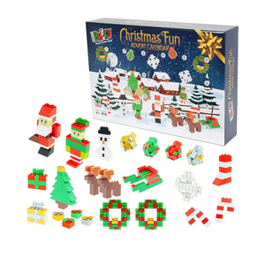 Strictly Briks Compatible with Lego Classic Bricks Advent Calendar for Kids and Toddlers, Countdown to Christmas Building Block Toy, Compatible with All Major Brick Brands, Christmas Theme, 416 Pieces