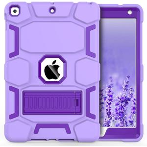 CCMAO Case for iPad 9th/8th/7th Generation (10.2 inch)-Complete Protection with Kickstand, Stylish Hybrid Three Layer Heavy Duty Shockproof Protection Cover for iPad 9 8 7 Gen, Purple