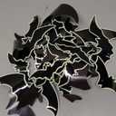 Kanayu 32 Pcs Halloween Garage Door Decorations Magnets Garage Door Magnets Glow in the Dark Magnetic Decal Luminous Stickers Halloween Decorations for Garage Door Car Refrigerator Party (Classic Bat)