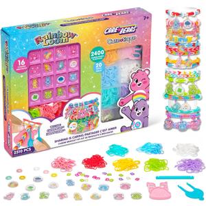 Rainbow Loom Care Bears Cutetique Sharing is Caring, Create Magical Designs with Rubber Band Bracelet Kit and Loom Featuring Care Bears, Ages 7+