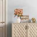 7pcs Artificial Fall Flowers for Indoor & Outdoor Decor, Burnt Orange Fake Mums Bouquets, Faux Mums Lilac Flowers for Thanksgiving/Halloween, Autumn Planter Arrangements (Durable UV Resistant)