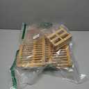 Bamboo Dish Drying Rack with Utensil Holder, 3 Tier Collapsible Dish Rack for Kitchen Counter, Large Folding Drying Holder, Dish Drainer, Kitchen Organizers and Storage