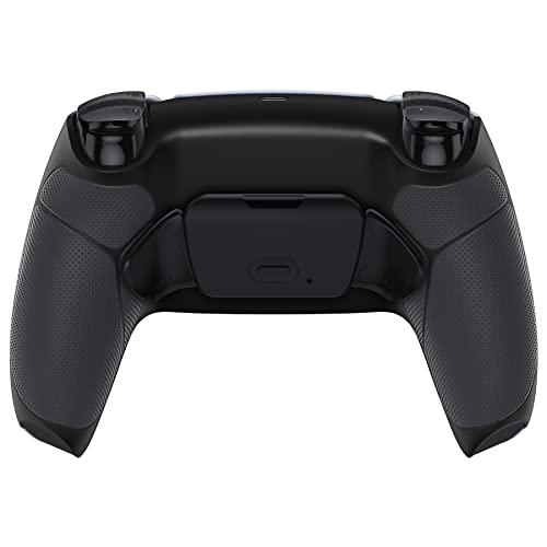 eXtremeRate Black Rubberized Grip Programable Rise 2.0 Remap Kit for PS5 Controller BDM-010 BDM-020 Models, Custom Upgrade Board & Redesigned Back Shell & Back Buttons Set for PS5 Controller