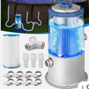 1000 GPH Light-Up Pool Filter Pump for above Ground Pools | Built-In Blue LED Li