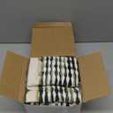 ANRODUO Pack of 2 Boho Decorative Throw Pillow Covers 26x26 Farmhouse Cushion Case Striped Chenille Pillow Cases Square Pillow Covers Accent Neutral Pillowcase for Sofa Couch Bed, Olive Green Stripe