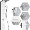 Lengthened Shower Panel Tower System Rainfall Waterfall Shower | Rain Shower Head Handheld High Pressure Rain Massage System(Silver)